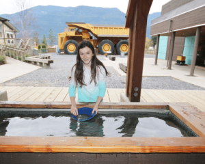Girl Gold Panning at Britannia Mine