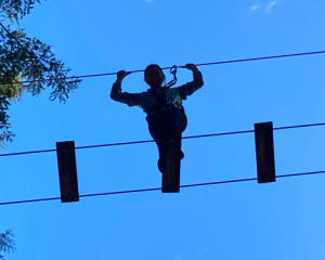 Girl Balancing at WildPlay (Feature Photo)