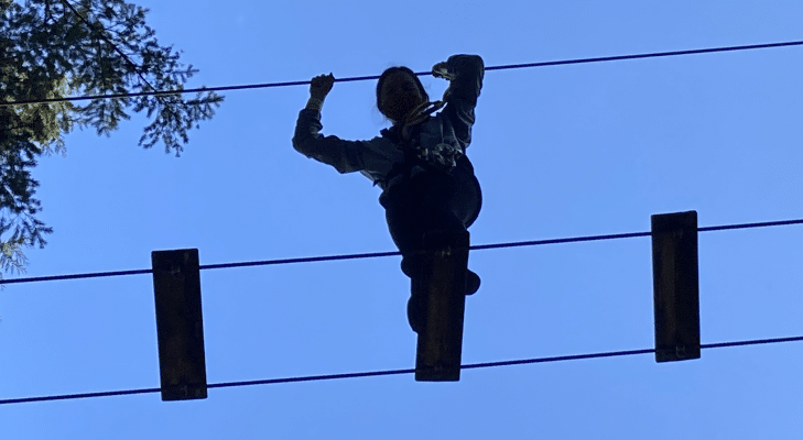 Girl Balancing at WildPlay