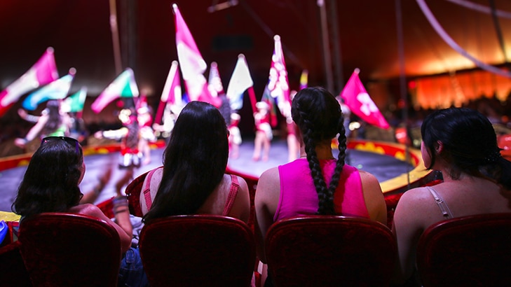 Girls at the Royal Canadian Circus